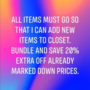 Everything must go! Sale sale sale